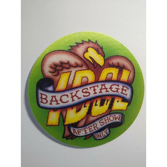 Billy Idol Backstage Pass Original 1990 Concert Tour New Wave Charmed Life Green - Picture 2 of 5